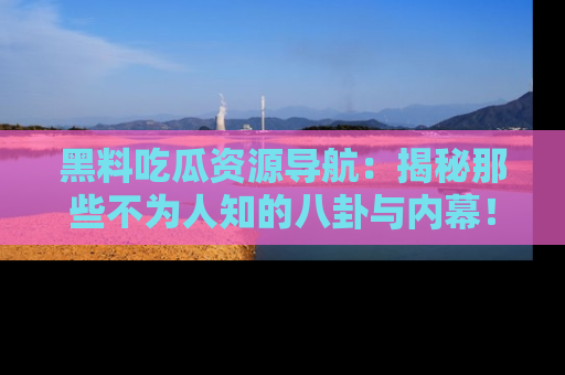 黑料吃瓜资源导航：揭秘那些不为人知的八卦与内幕！