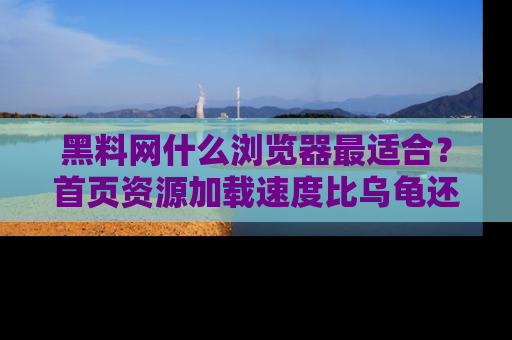 黑料网什么浏览器最适合？首页资源加载速度比乌龟还慢的体验真心吐槽！