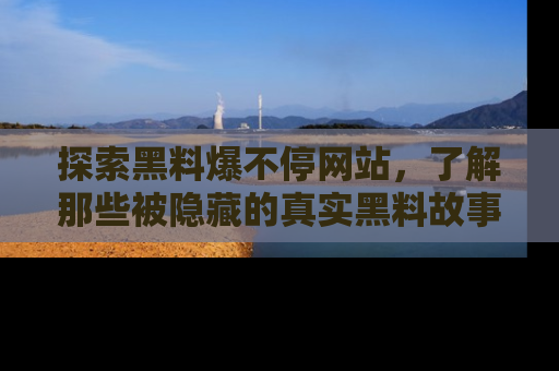探索黑料爆不停网站,了解那些被隐藏的真实黑料故事