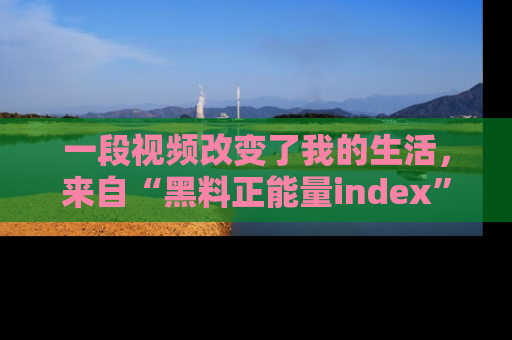 一段视频改变了我的生活,来自“黑料正能量index”的真实分享