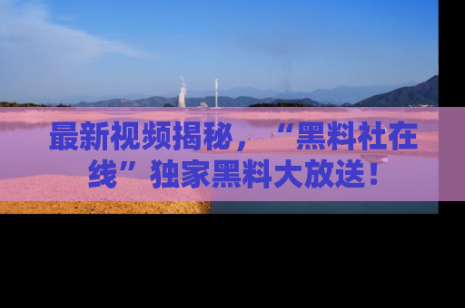 最新视频揭秘,“黑料社在线”独家黑料大放送!